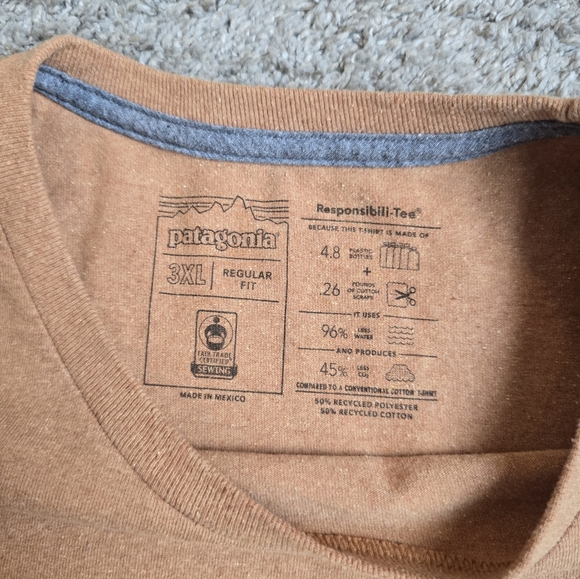 Mens Patagonia 3X T shirt - Picture 3 of 3